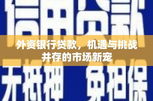 西安外资银行贷款，机遇与挑战并存的市场新宠