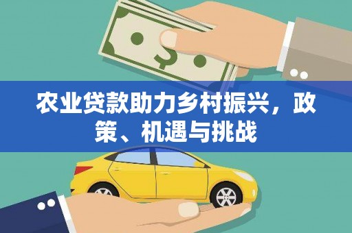 西安农业贷款助力乡村振兴，政策、机遇与挑战