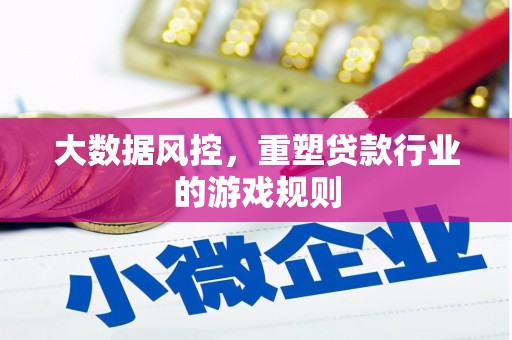 西安大数据风控，重塑贷款行业的游戏规则
