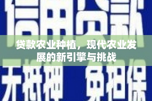 西安贷款农业种植，现代农业发展的新引擎与挑战