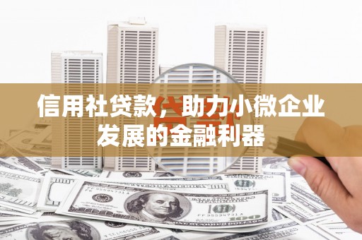 西安信用社贷款，助力小微企业发展的金融利器