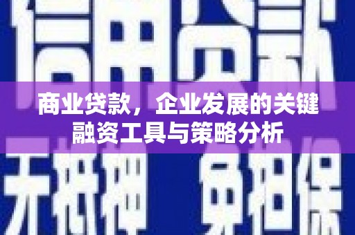 西安商业贷款，企业发展的关键融资工具与策略分析