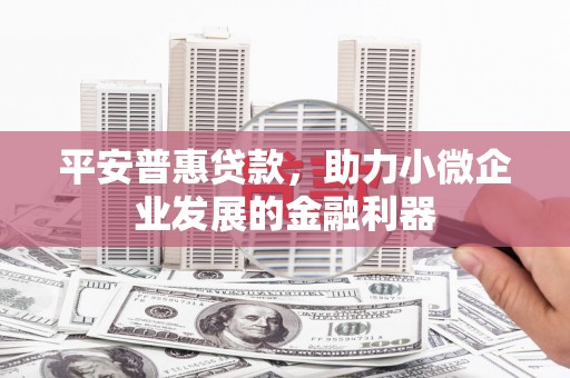 西安平安普惠贷款，助力小微企业发展的金融利器