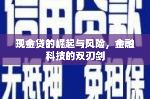 西安现金贷的崛起与风险，金融科技的双刃剑