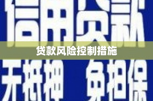 西安贷款风险控制措施