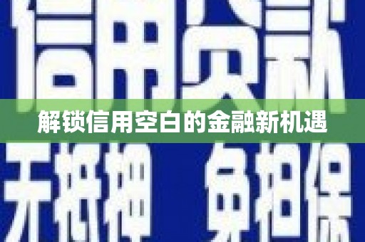 西安解锁信用空白的金融新机遇